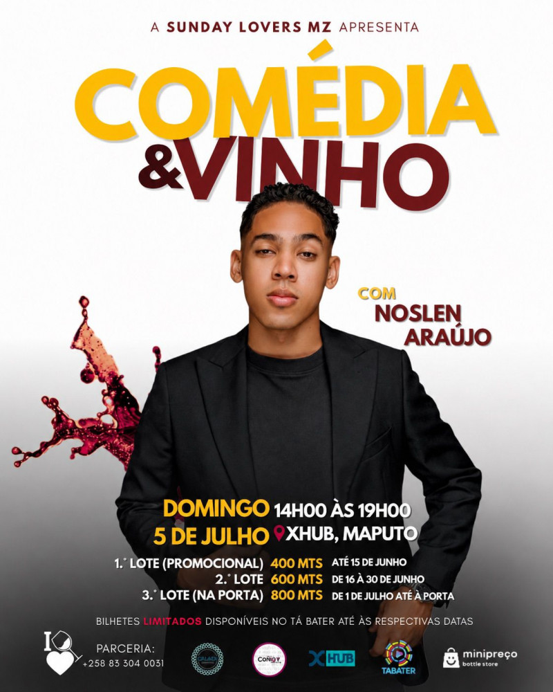 Comédia e Vinho com Noslen Araújo