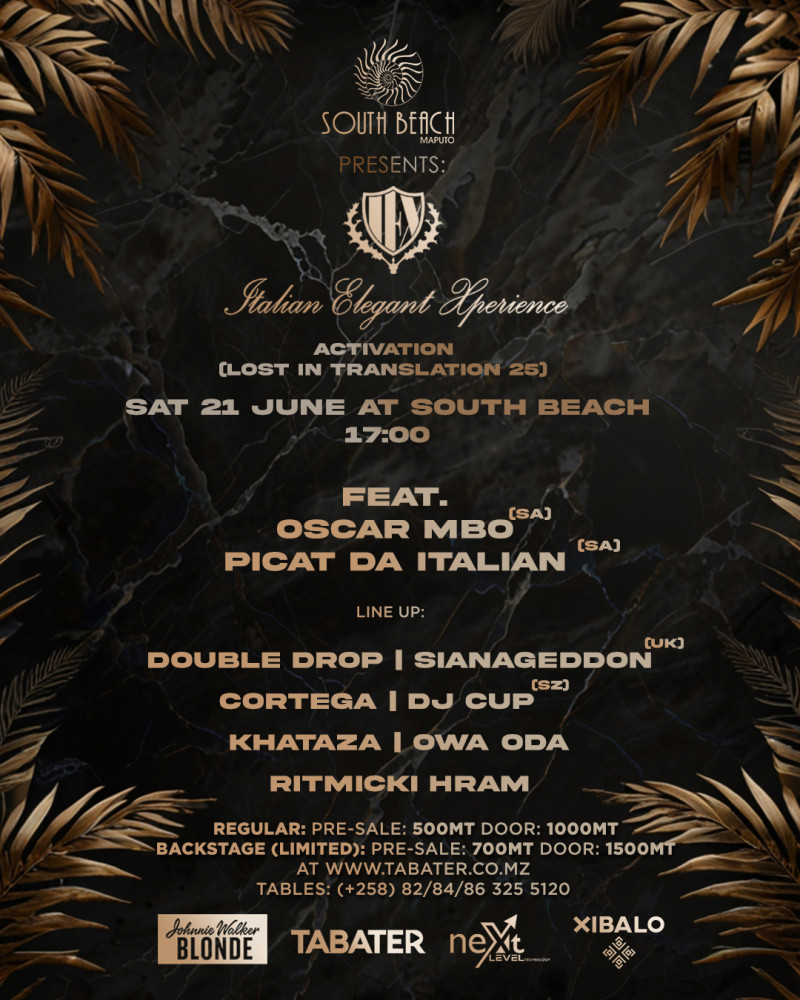 Oscar Mbo - South Beach 21 Junho - Sabado