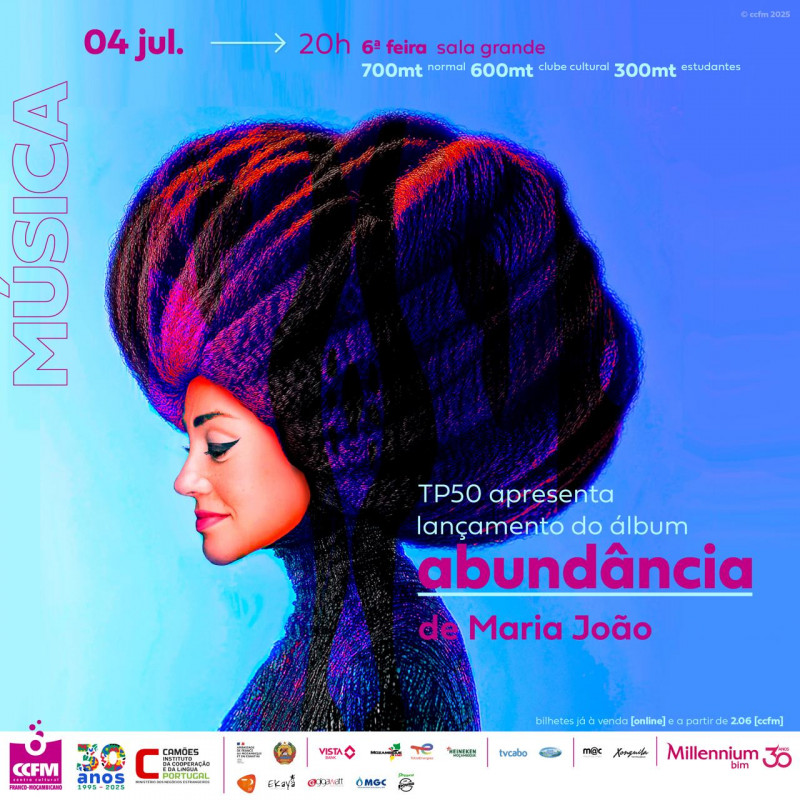 Lançamento do álbum "Abundância", de Maria João