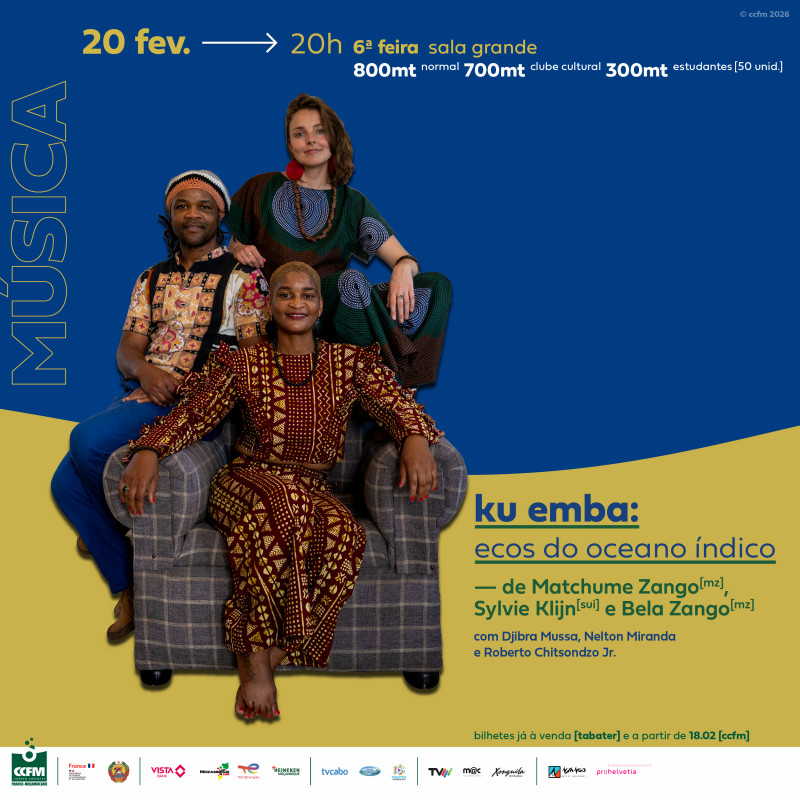 Música | KU EMBA - Ecos do Oceano Índico, de Matchume Zango, Sylvie Klijn (SUI) e Bela Zango
